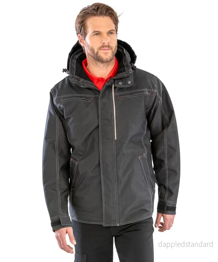Robust jacka med denimtextur Robust jacka med denimtextur