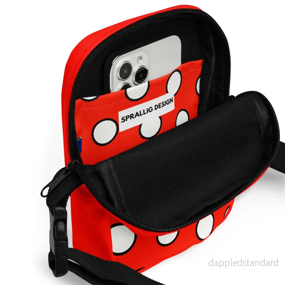 Crossbody Väska Piet Prickig röd - Bild 3