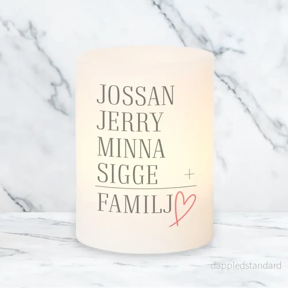 LED Ljus | Familj | Text