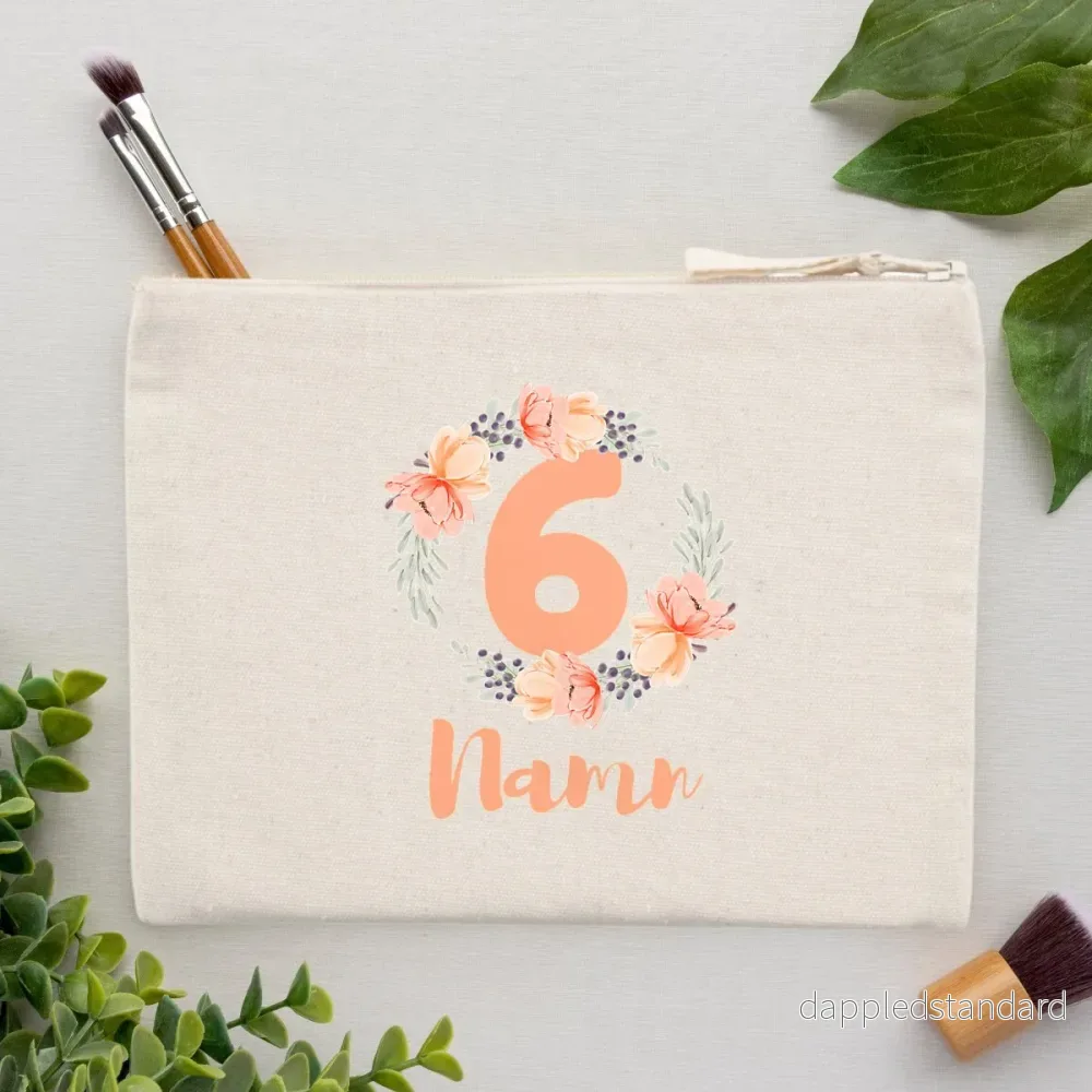 Flower Flow Peach | Återvunnet Pennfodral