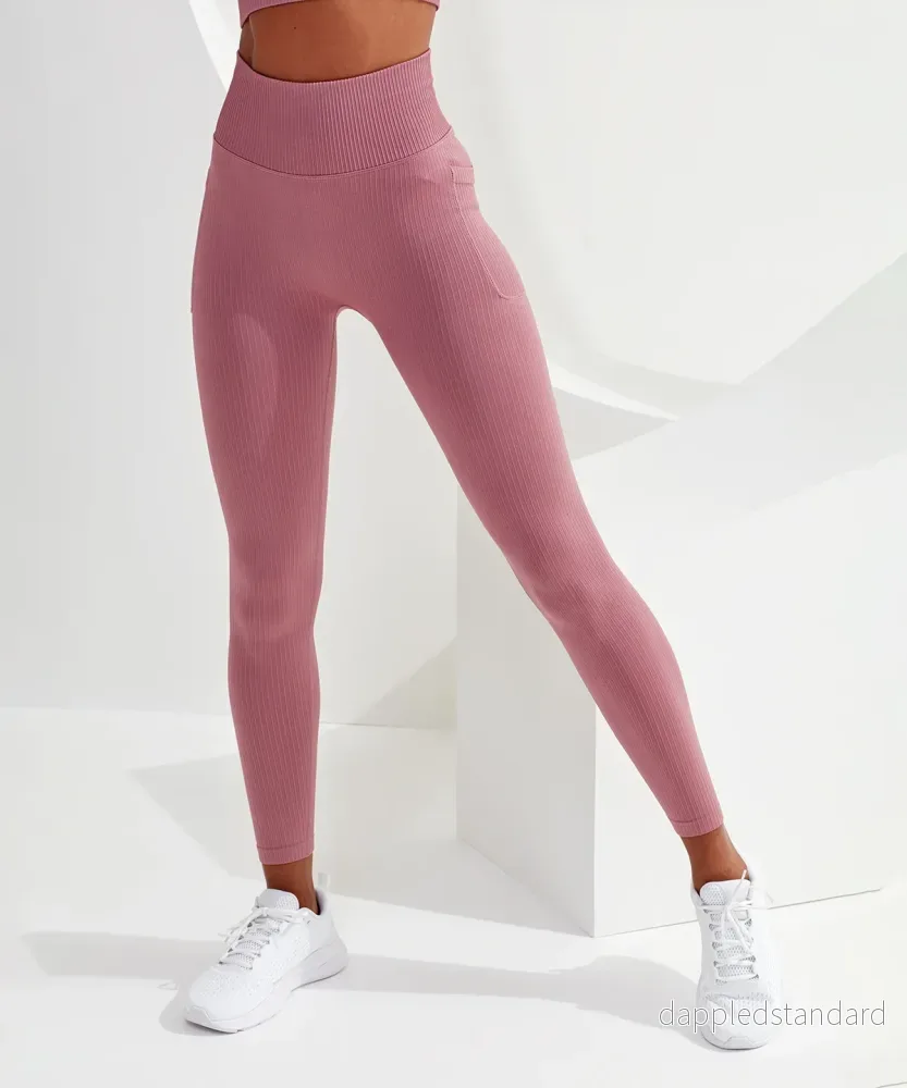 Dam TriDri ribbade sömlösa multisportleggings med 3D-passform