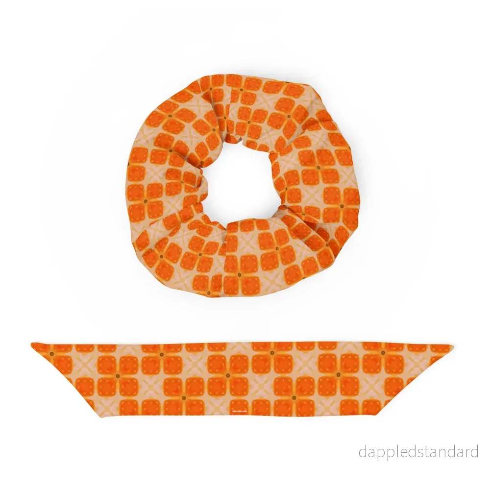 Scrunchie i återvunnet material Ro Orange - Bild 2