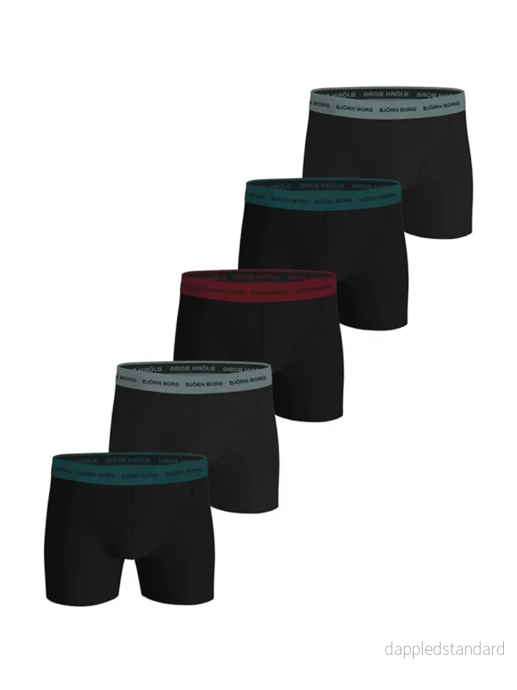 Björn Borg 5-Pack Sorte Boxer Shorts
