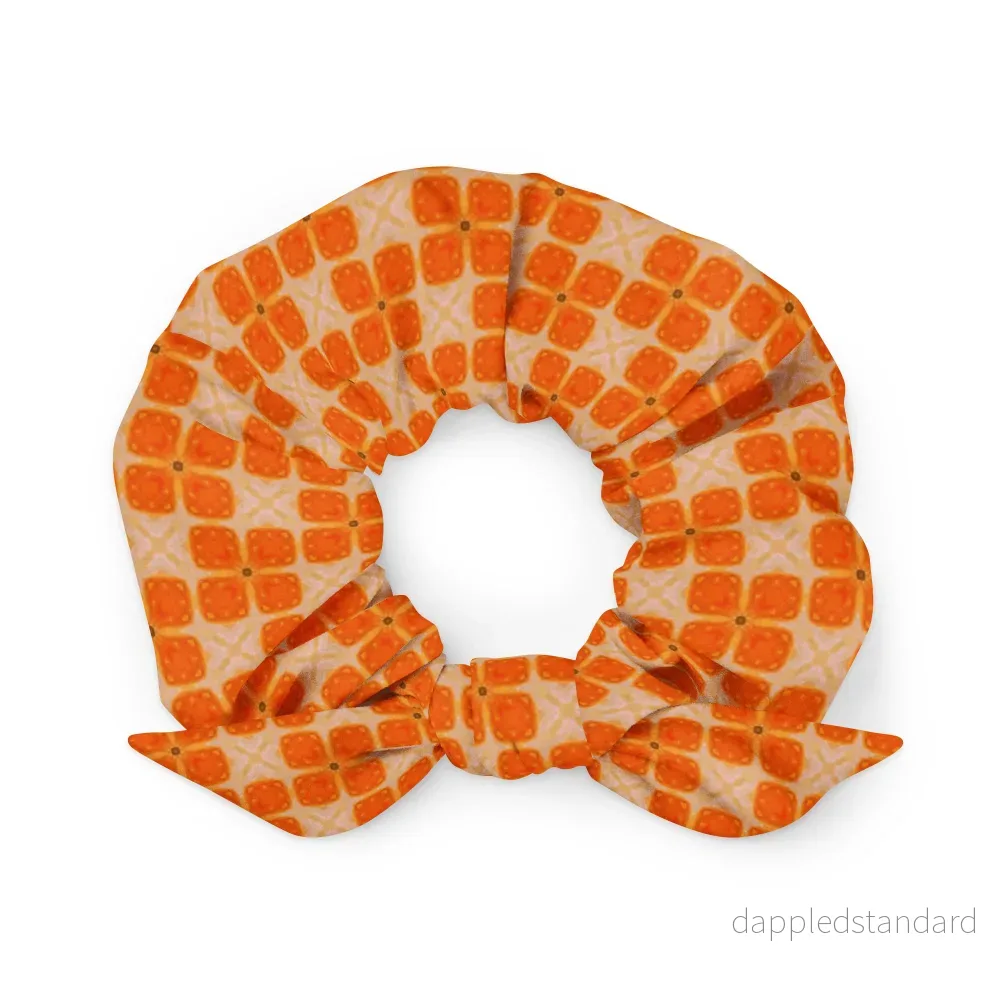 Scrunchie i återvunnet material Ro Orange