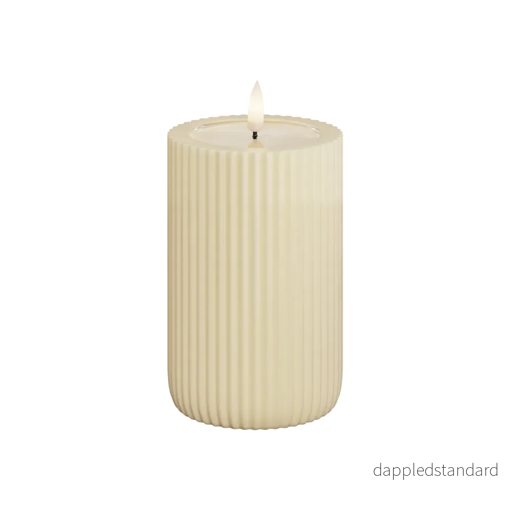LED-blockljus Unique led blockljus stripe cream