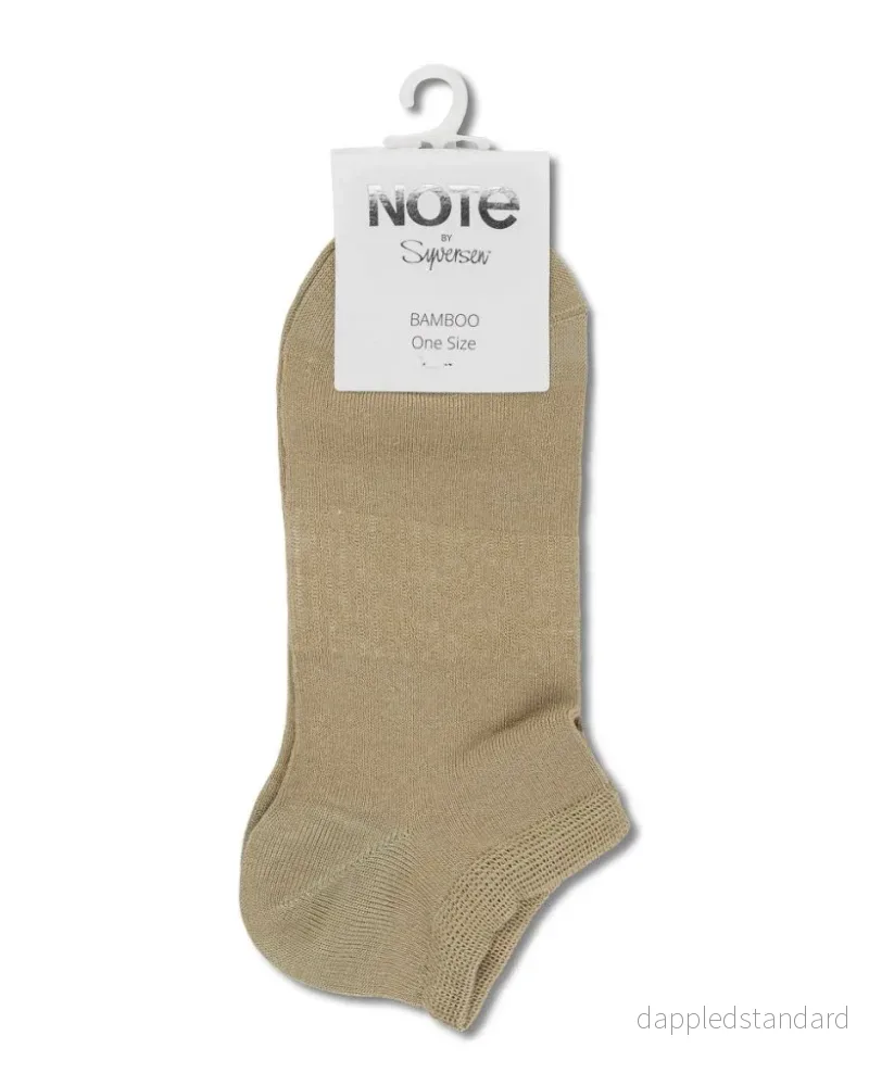Beige Note Dam Sneakers Strumpor