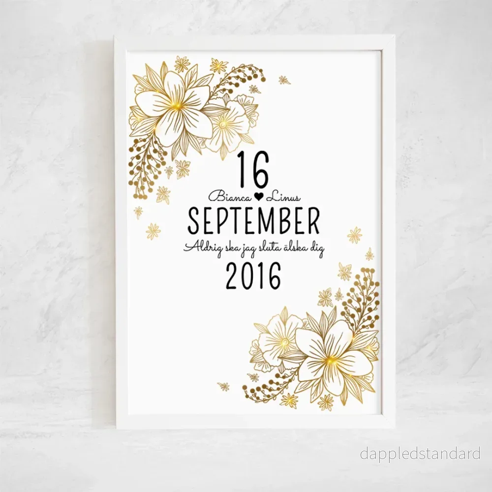 Poster | Guld datum