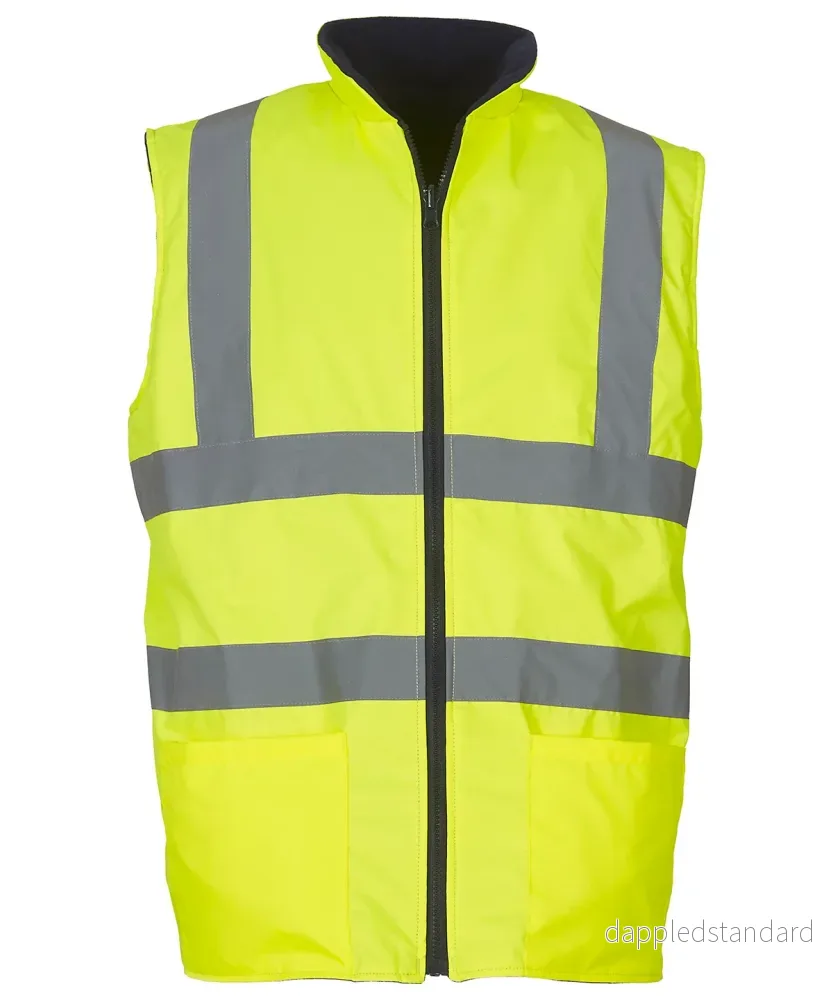 Hi-vis vändbar fleece bodywarmer - Bild 3