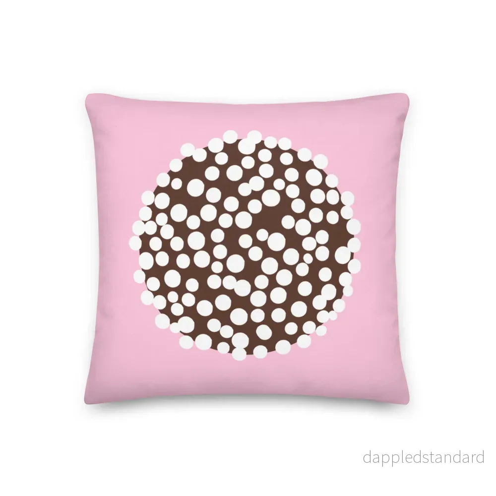 Kudde Fika Chokladboll rosa