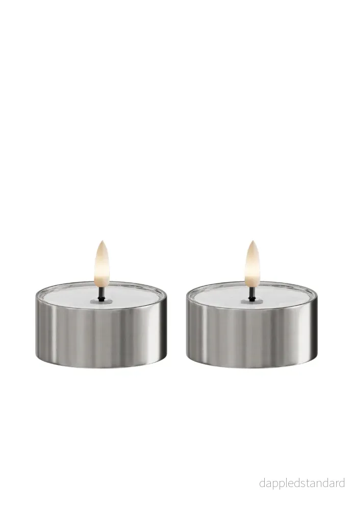 Värmeljus Metall 2-Pack Utomhus 6,7×3,1 cm