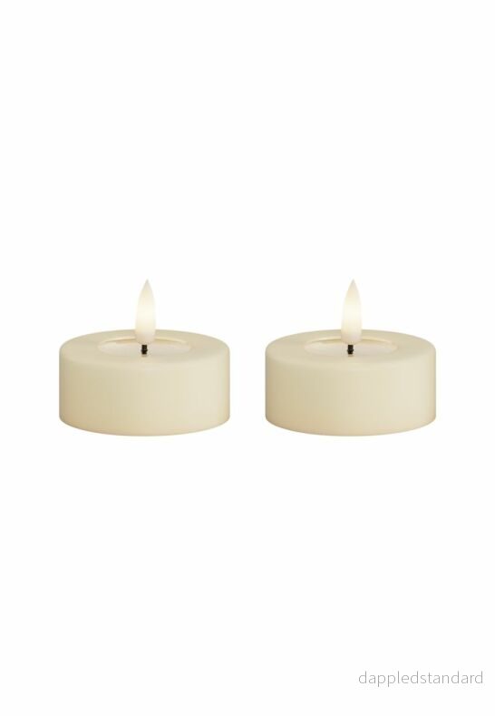 LED Värmeljus 6x4,5 cm Cream 2-pack