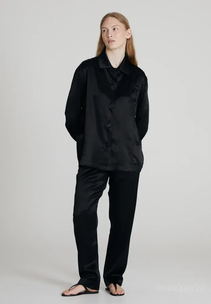 All Day PJ Silk Set - Classic Black