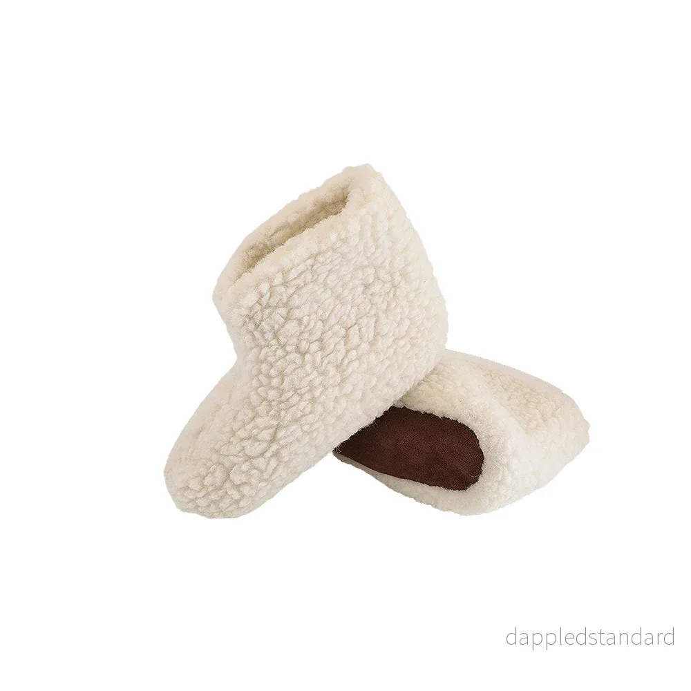 Fluffig Ullstövel (100% ren ull) – Modell Vit Fluffig Ullstövel (100% ren ull) – Modell Vit