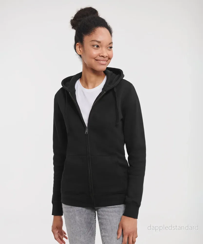 Russell Europe - Äkta Sweatshirt med Huva och Dragkedja för Damer