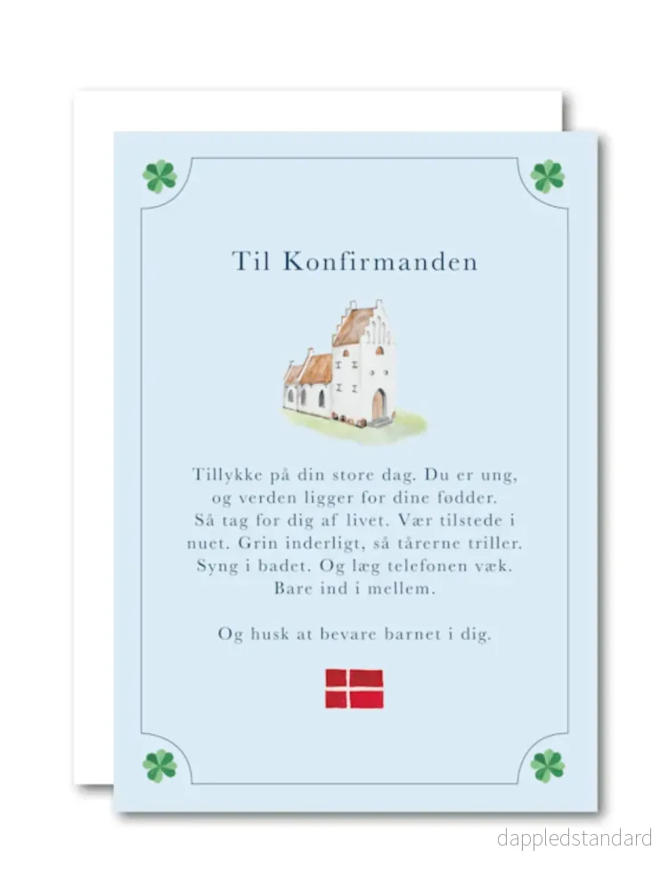 All By Voss – Til Konfirmanden – A6 Kort Lyseblå All By Voss – Til Konfirmanden – A6 Kort Lyseblå