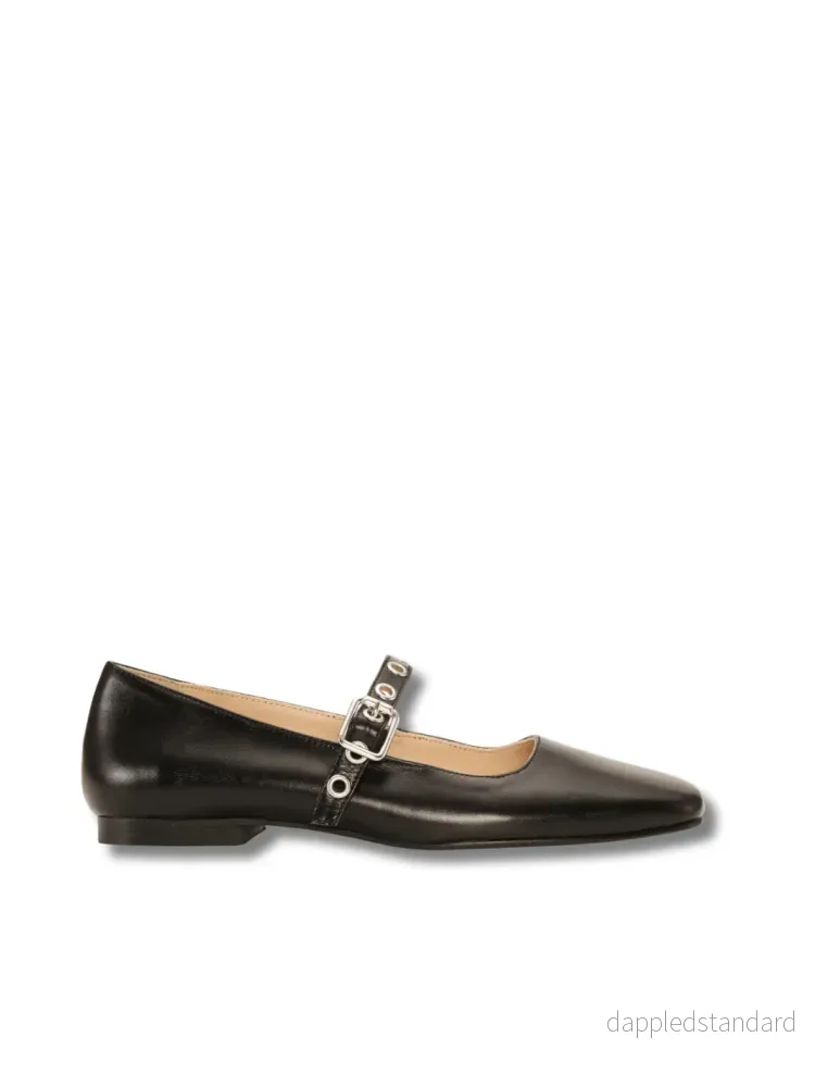 Shoe Biz Sort Victoria Ballerina Med Spænde Shoe Biz Sort Victoria Ballerina Med Spænde