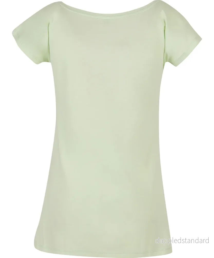 Wide Neck T-Shirt -Dam Wide Neck T-Shirt -Dam