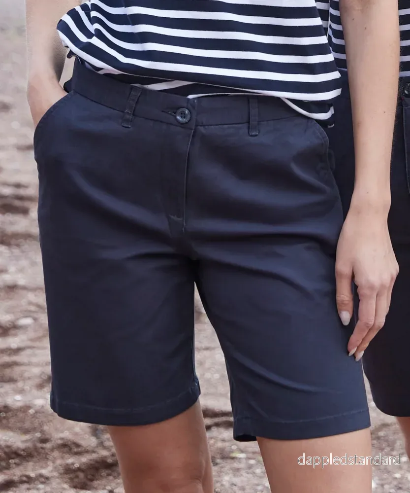 Chino-shorts med stretch för damer
