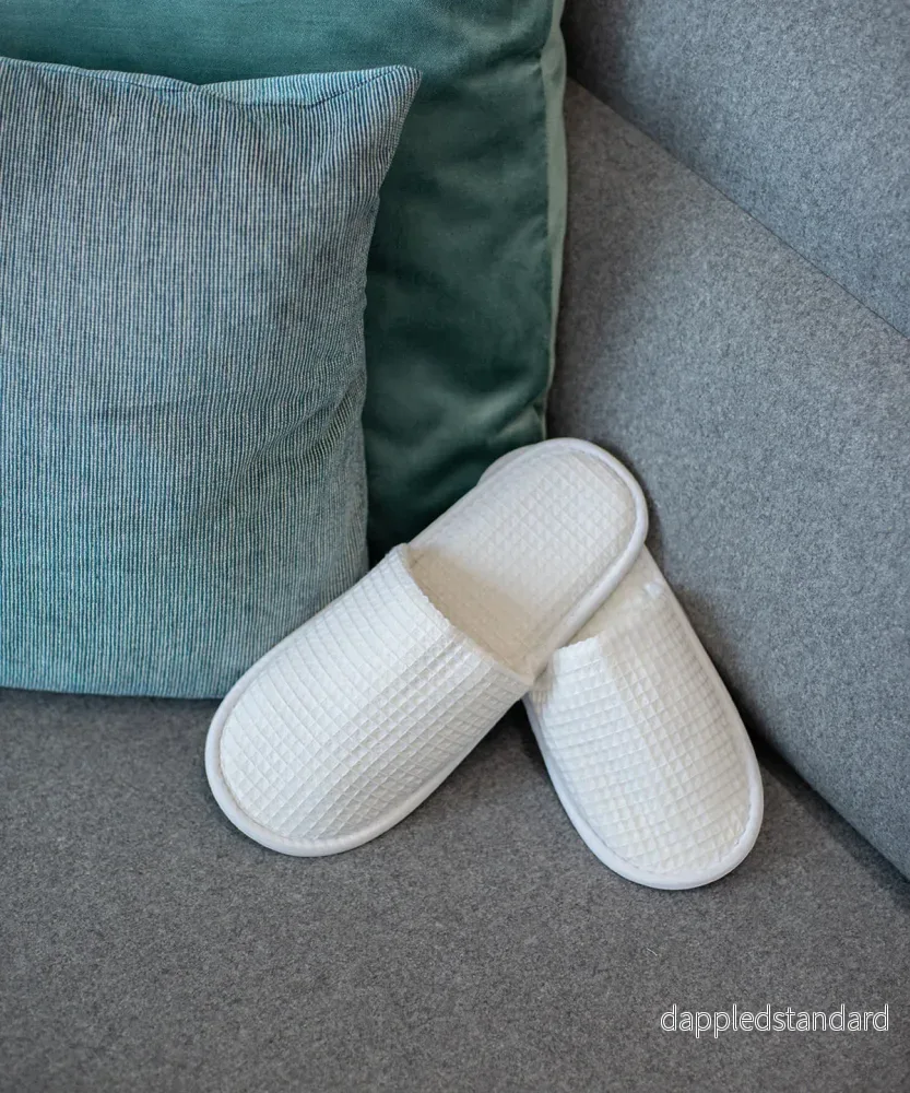 Tofflor med våfflad mule