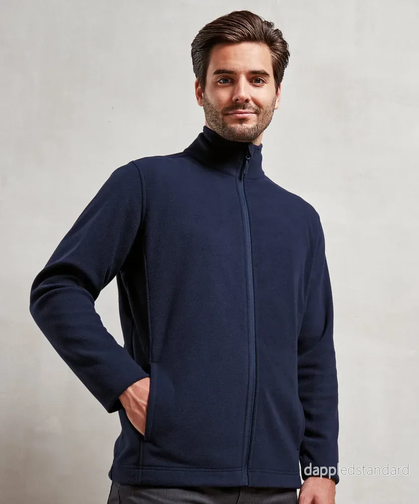 Recyclight mikrofleece med genomgående dragkedja