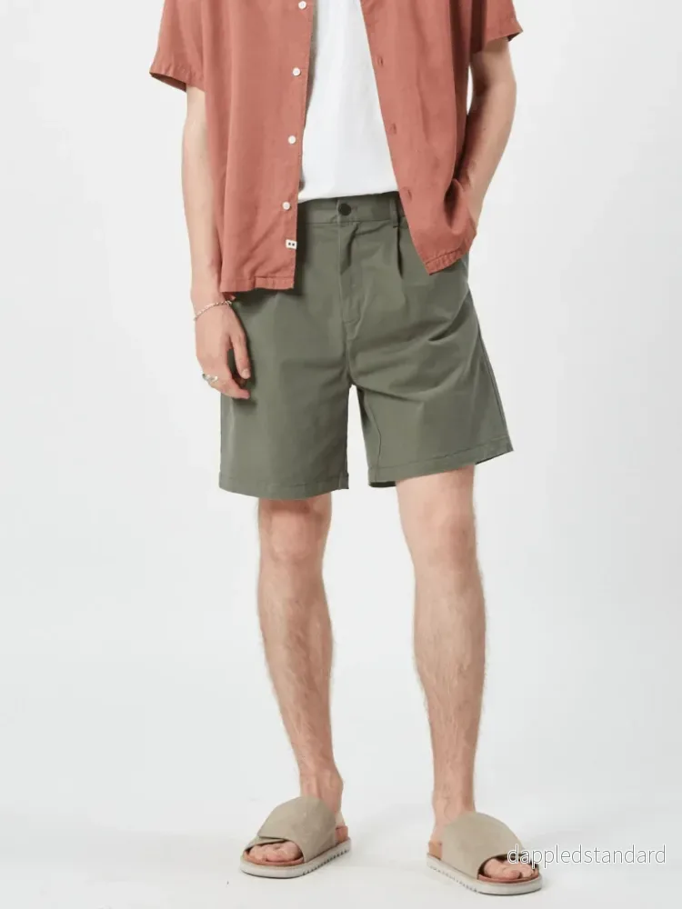 Army Green Bratto Mini Shorts för män - Bild 2