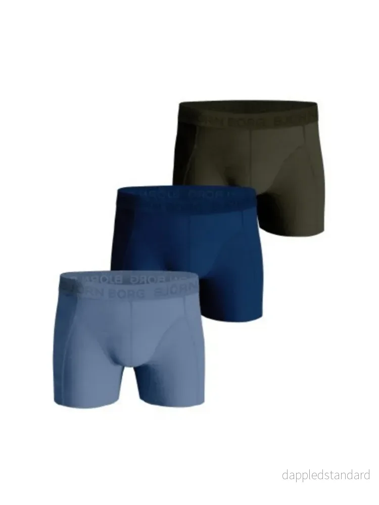 3-Pack Blue & Army Björn Borg boxershorts 3-Pack Blue & Army Björn Borg boxershorts