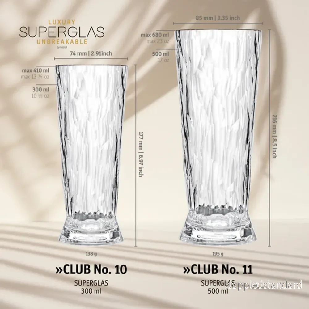 Ölglas Superglas club no.11 plast 50 cl crystal clear 2-pack - Bild 3