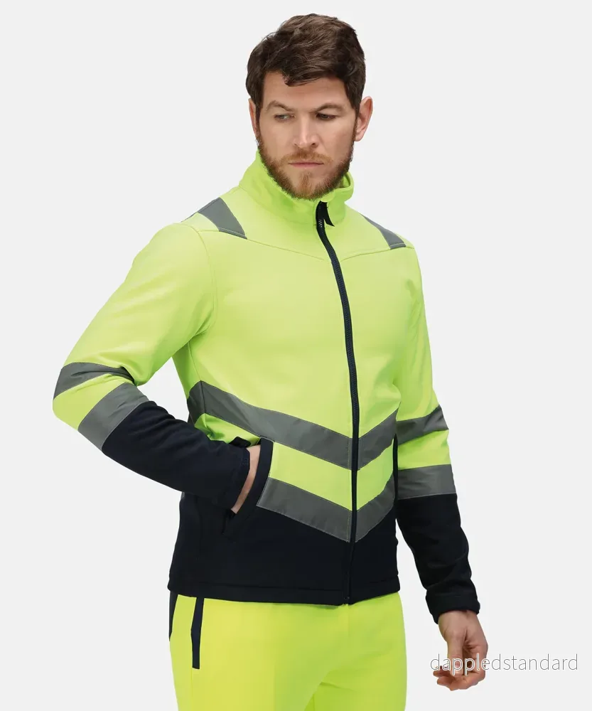 Pro hi-vis softshell-jacka