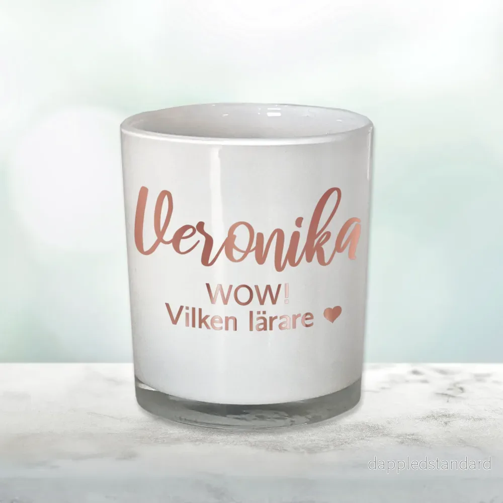 Doftljus vit | Valfri text