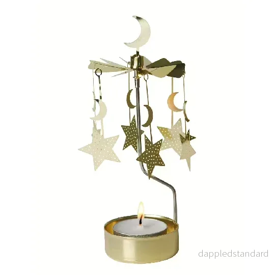 Rotary Candle Holder Moon & Stars