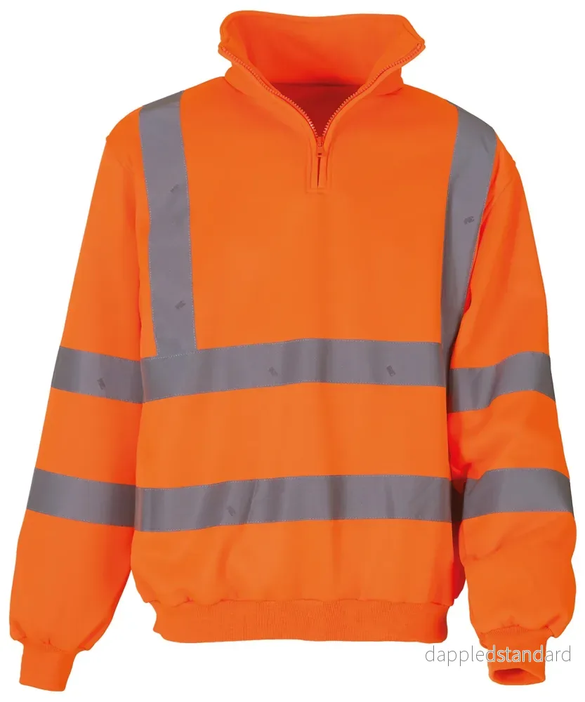 Hi-vis sweatshirt med dragkedja - Bild 2