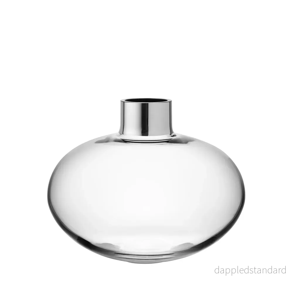 Pluto Vase Clear Platinum Pluto Vase Clear Platinum