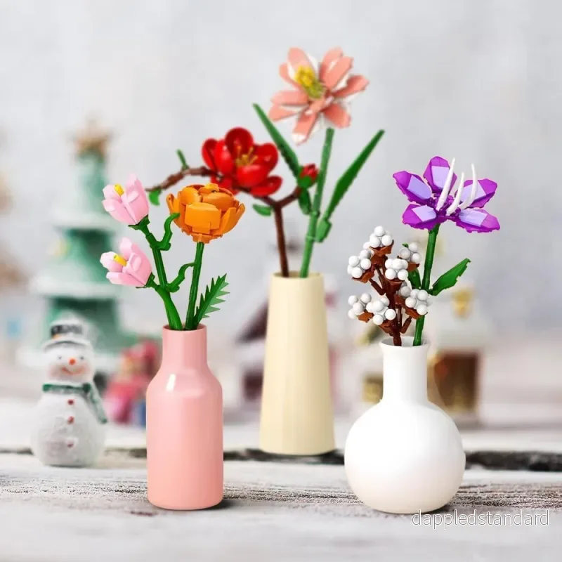 Julbukett Byggbox™ | Blombukett Adventskalender Byggklossar | Julräknare Blind Box - Bild 2