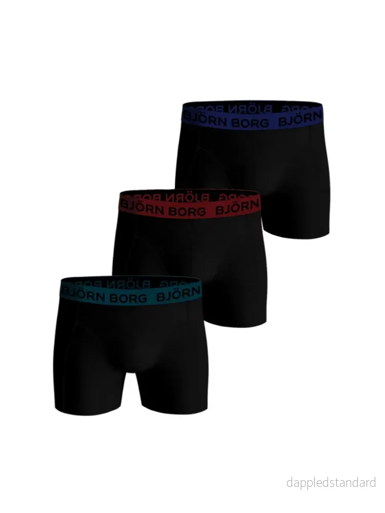 3-pack svart Björn Borg Boxershorts för pojkar 3-pack svart Björn Borg Boxershorts för pojkar
