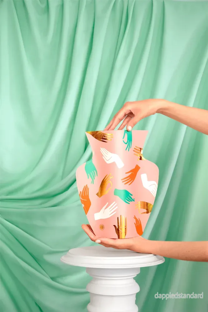 Hamsa Paper Vase Pink - Bild 2