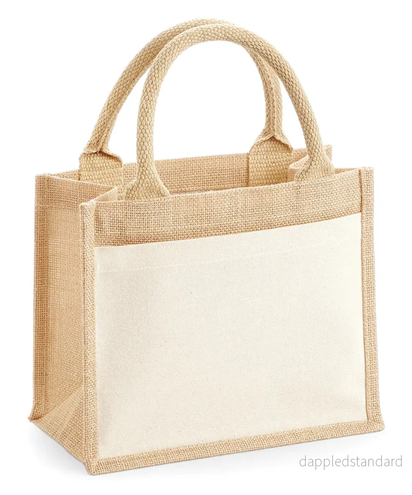 Jute Gift Bag with Cotton Pocket