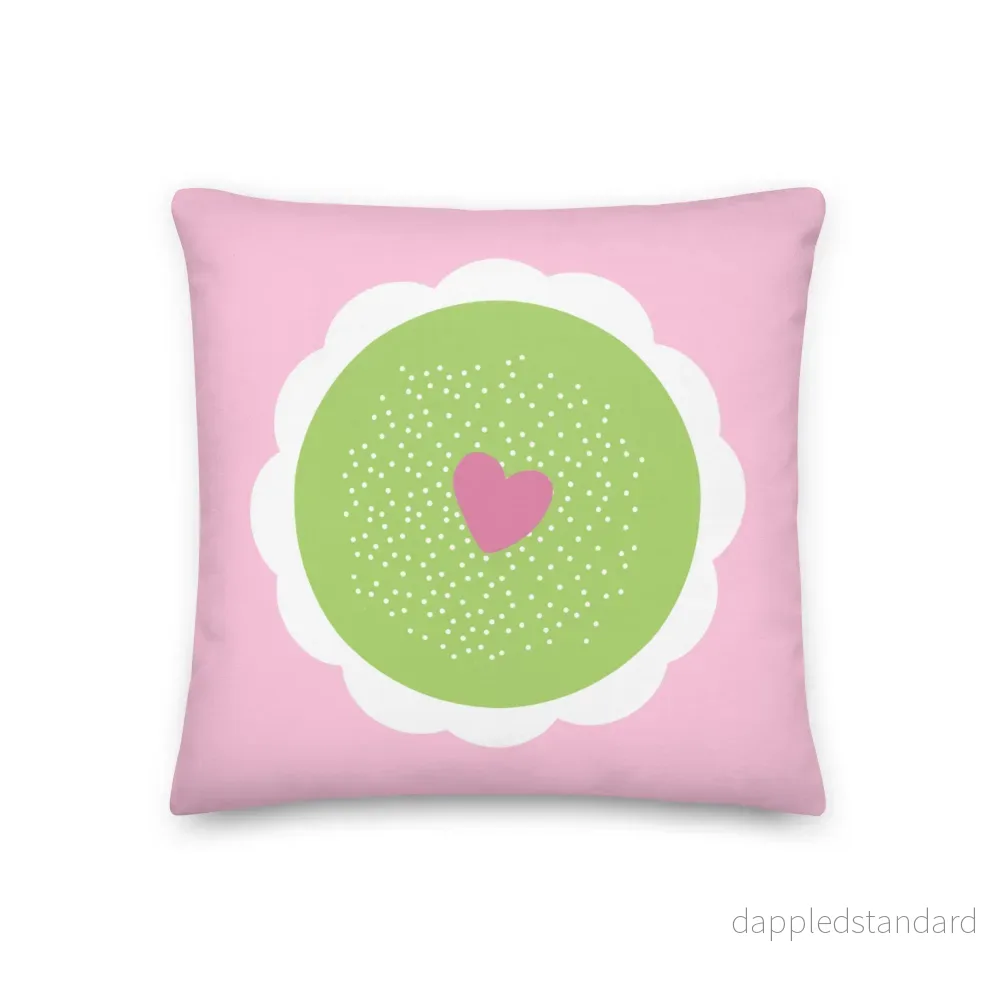 Kudde Fika Prinsesstårta rosa
