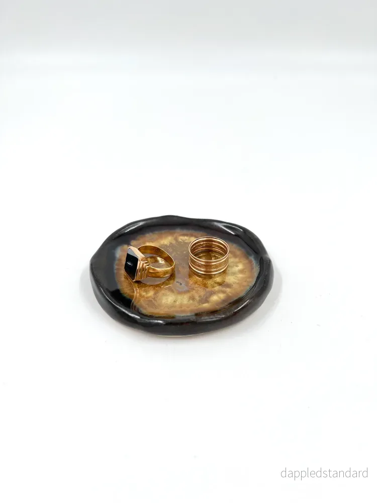 Blombruden litet fat brun guld - Bild 2
