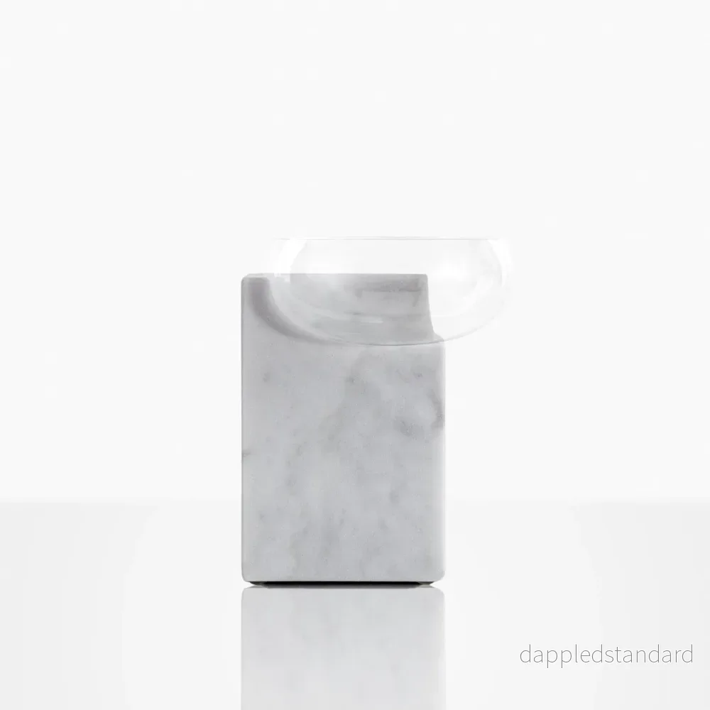 CLIFFHANGER COCKTAIL GLASS - CLASSIC CARRARA MARBLE