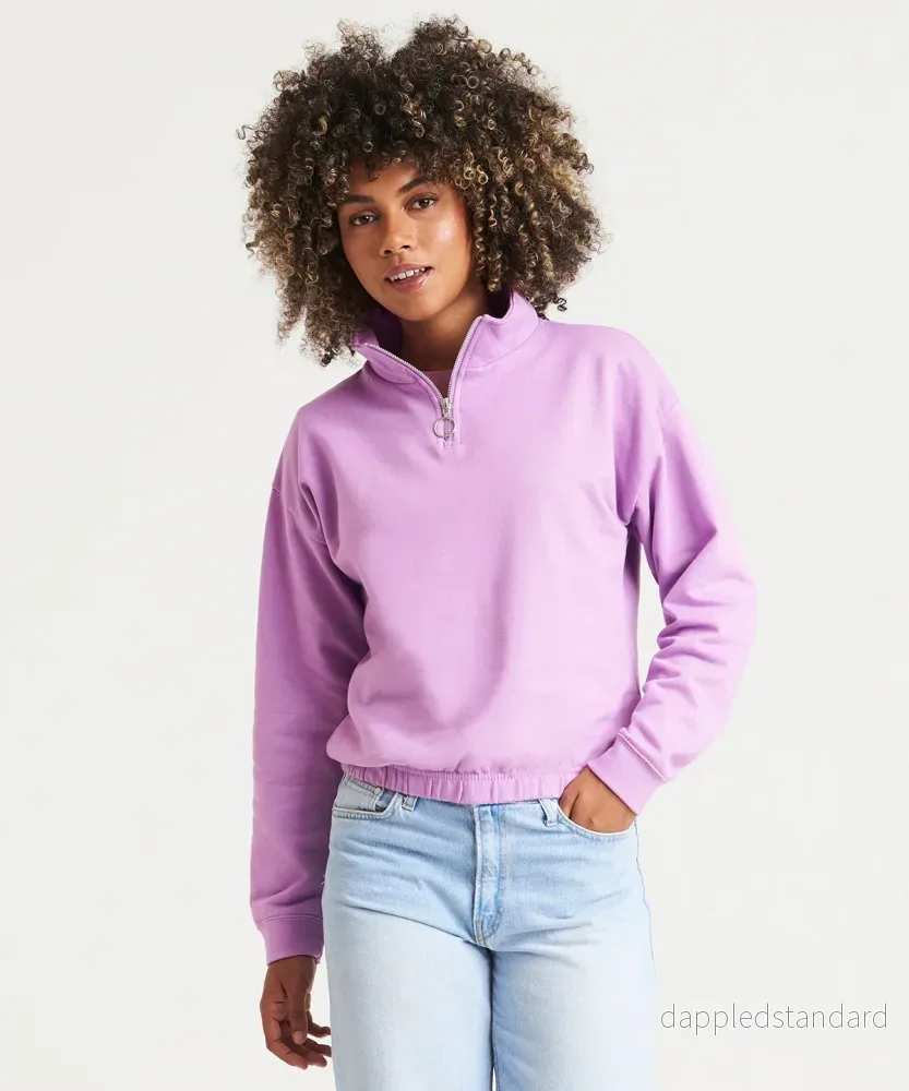 AWDis - Dam Cropped Zip Sweat