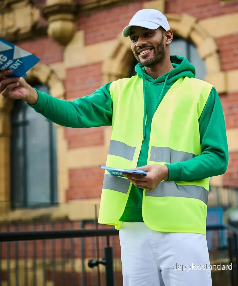 Pro hi-vis Linne med två band och enkelt tryck Pro hi-vis Linne med två band och enkelt tryck