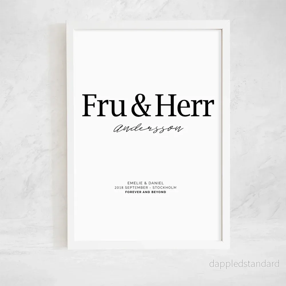 Poster | Fru & Herr