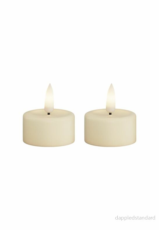 LED Värmeljus 4x4,5 cm Cream 2-pack