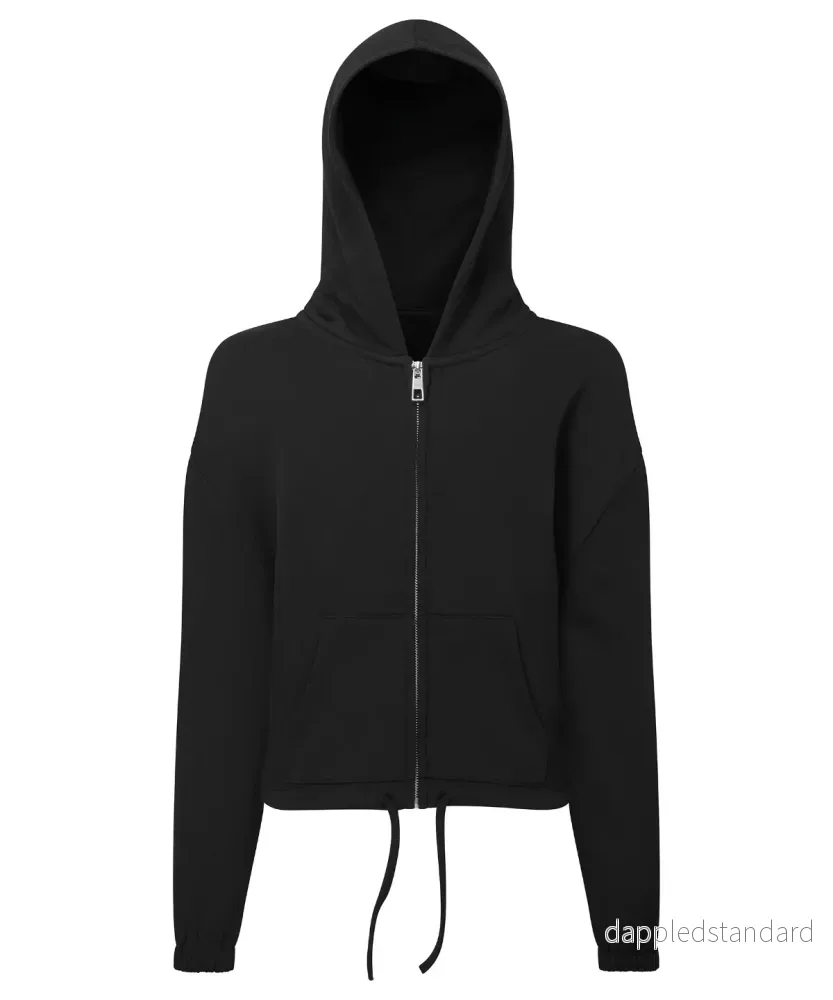 TriDri - Barn återvunnen cropped oversize hoodie med dragkedja - Bild 2