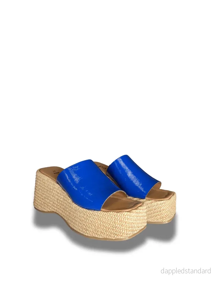 Apair Blå Sandal Med Høj Sål Apair Blå Sandal Med Høj Sål