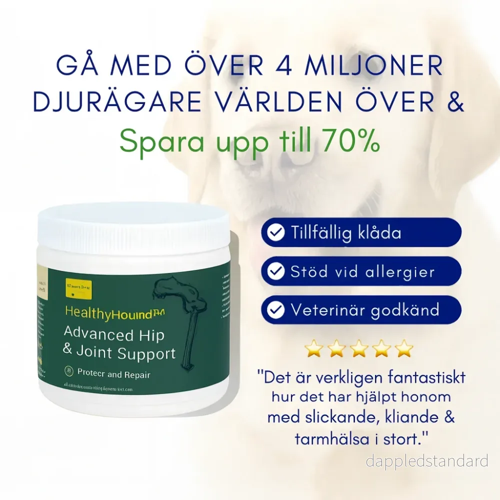 HealthyHound | 3-i-1 Probiotika som främjar din hunds Mag-, Hud- & Energiproblem. NU 1+1 GRATIS & 2+2 GRATIS MED EXTRA RABATT