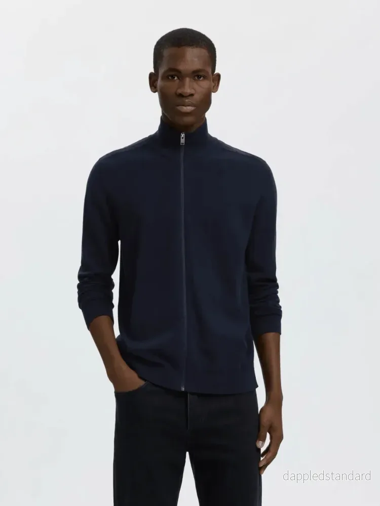 Selected Homme Mørkeblå Berg strik cardigan