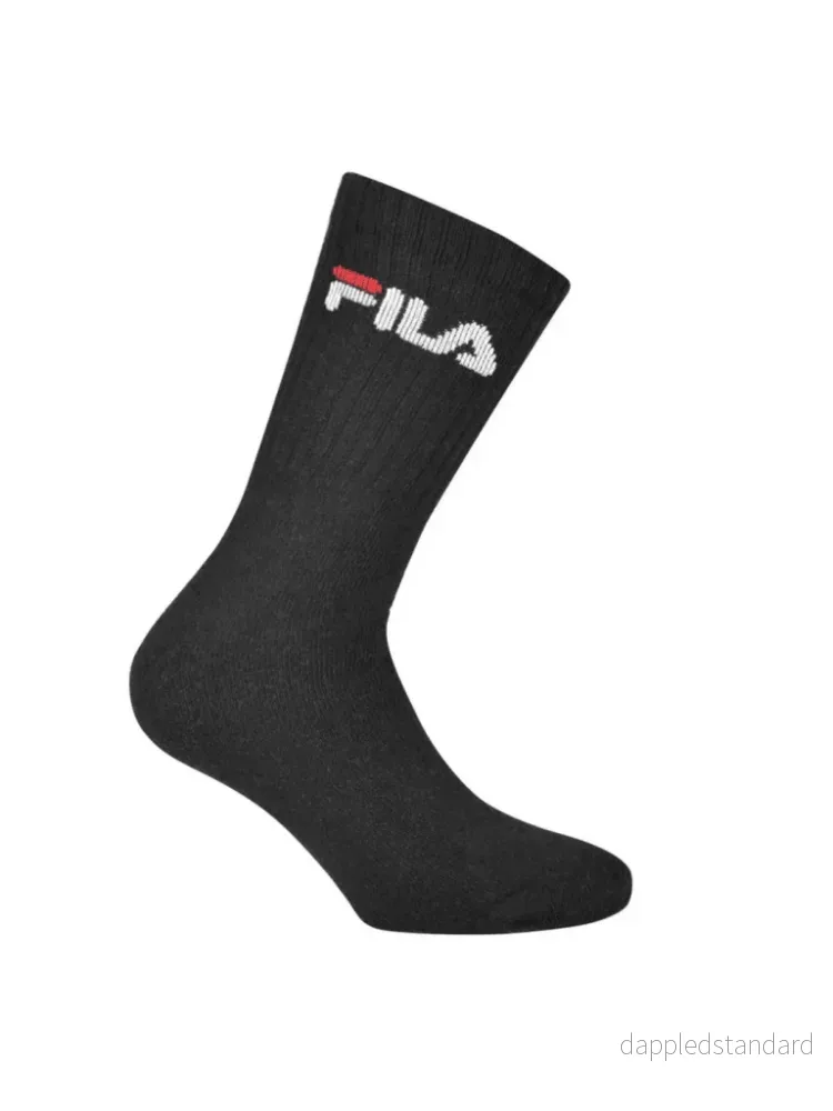 FILA Sort Crew Logo Terry Tennissokker 3 Pack Unisex