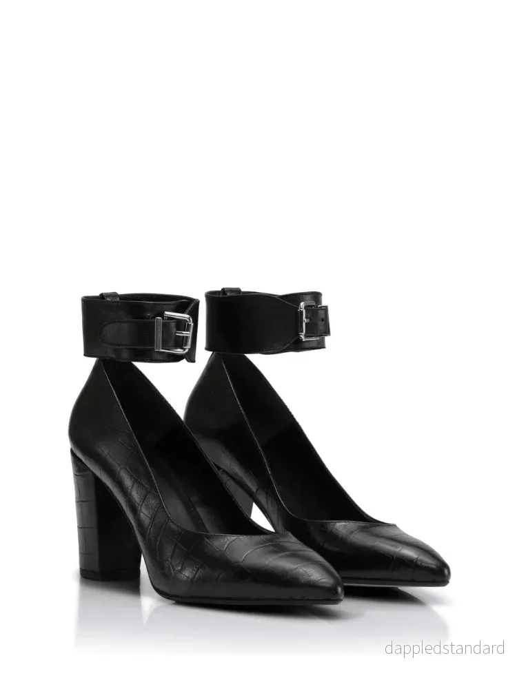 Gardenia Shoes Ava Pumps I Sort Croco-præget Læder - Bild 2