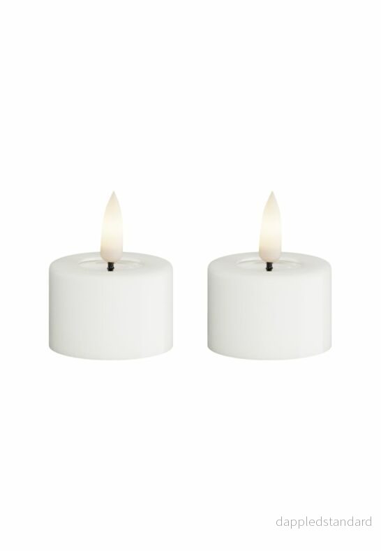 LED Värmeljus 4x5,5 cm Vit 2-pack
